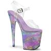 Pleaser - FLAMINGO808NEB Sandale à bride à la cheville, Pole dance chaussures - Multicolore/Transparent Product image